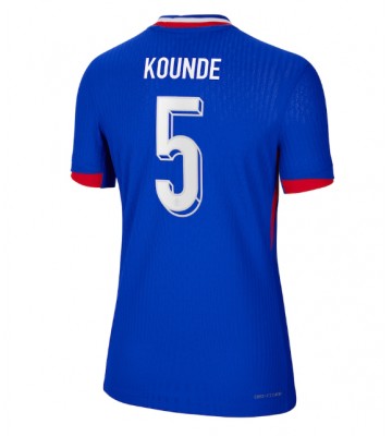 Frankrig Jules Kounde #5 Hjemmebanetrøje Dame EM 2024 Kort ærmer